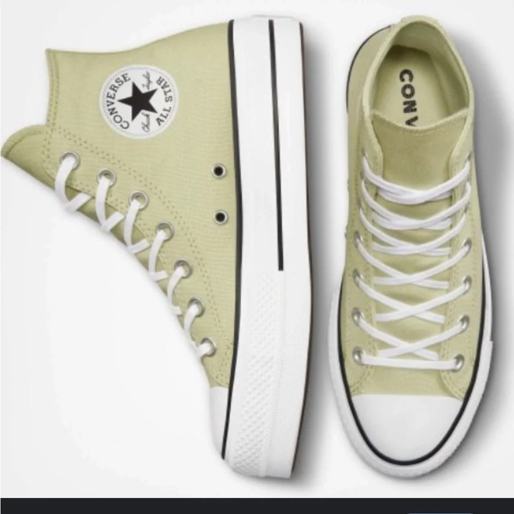 Converse taylor all star lift seasonal color sneakers-olive aura womens 6.5